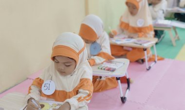 TK Akhlak Cendekia Muslim Berpartisipasi Semangat di Lomba Mewarnai AKSI CENDEKIA 2024