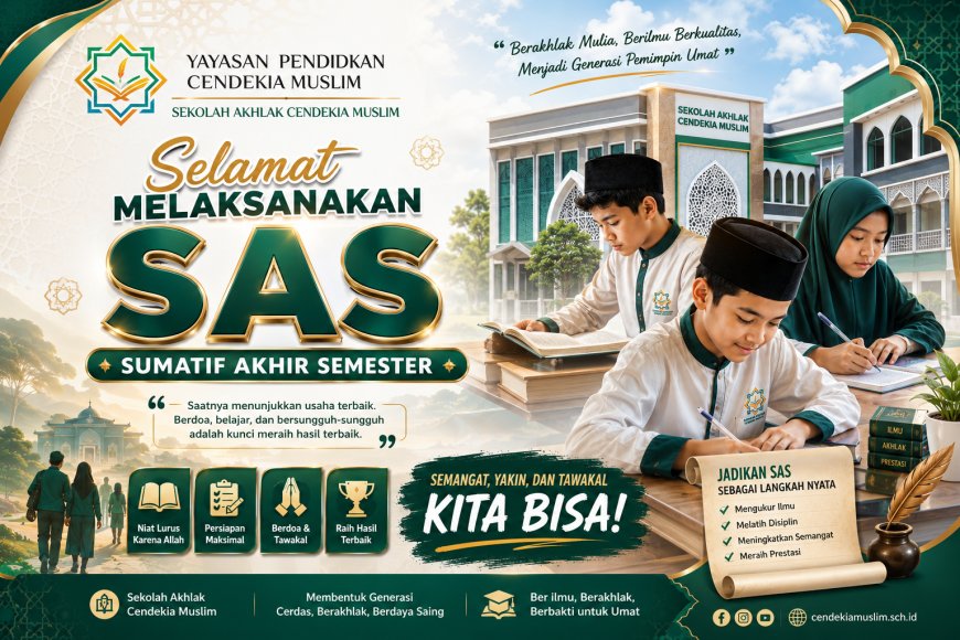 Semangat, Yakin, dan Tawakal: Santri Akhlak Cendekia Muslim Mengikuti Sumatif Akhir Semester dengan Penuh Optimisme