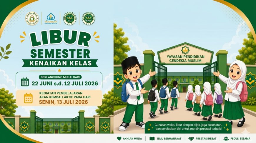 Menutup Tahun Pelajaran dengan Syukur, Santri Akhlak Cendekia Muslim Resmi Memasuki Masa Libur Semester Kenaikan Kelas