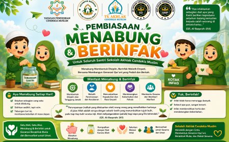 Tanamkan Karakter Peduli dan Gemar Menabung, Sekolah Akhlak Cendekia Muslim Laksanakan Pembiasaan Menabung dan Berinfak Setiap Hari Jumat