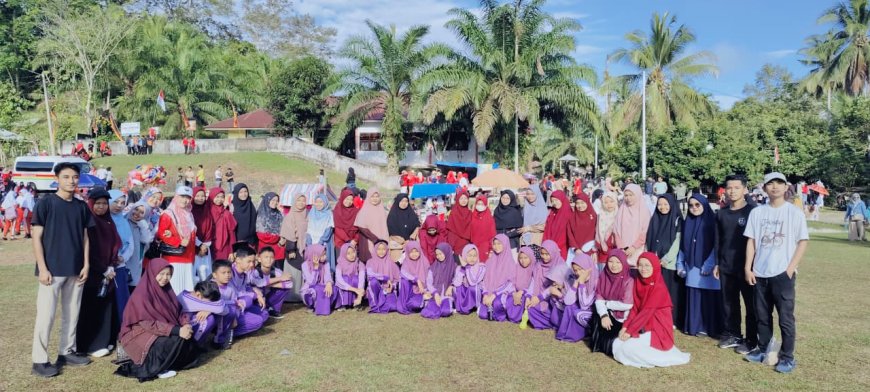 Wujud Nasionalisme di Ranah Lansek Manih: SMP Akhlak Cendekia Muslim Sijunjung Meriahkan Jalan Santai Jantung Sehat Nagari Pematang Panjang