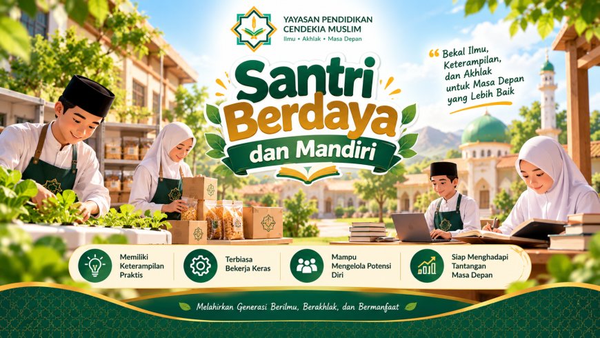 SANTRI BERDAYA DAN MANDIRI, MEMADUKAN ILMU AGAMA DENGAN KETERAMPILAN HIDUP